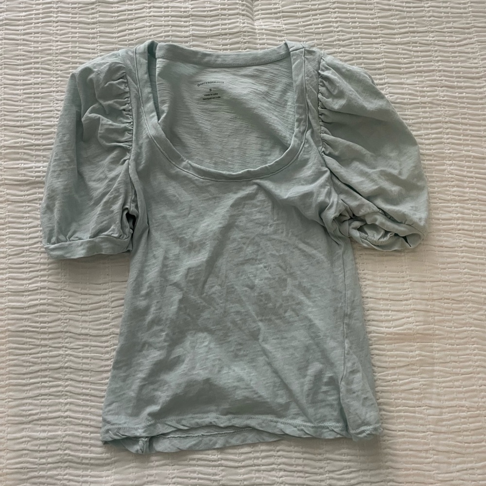 Anthropologie Light Blue Top